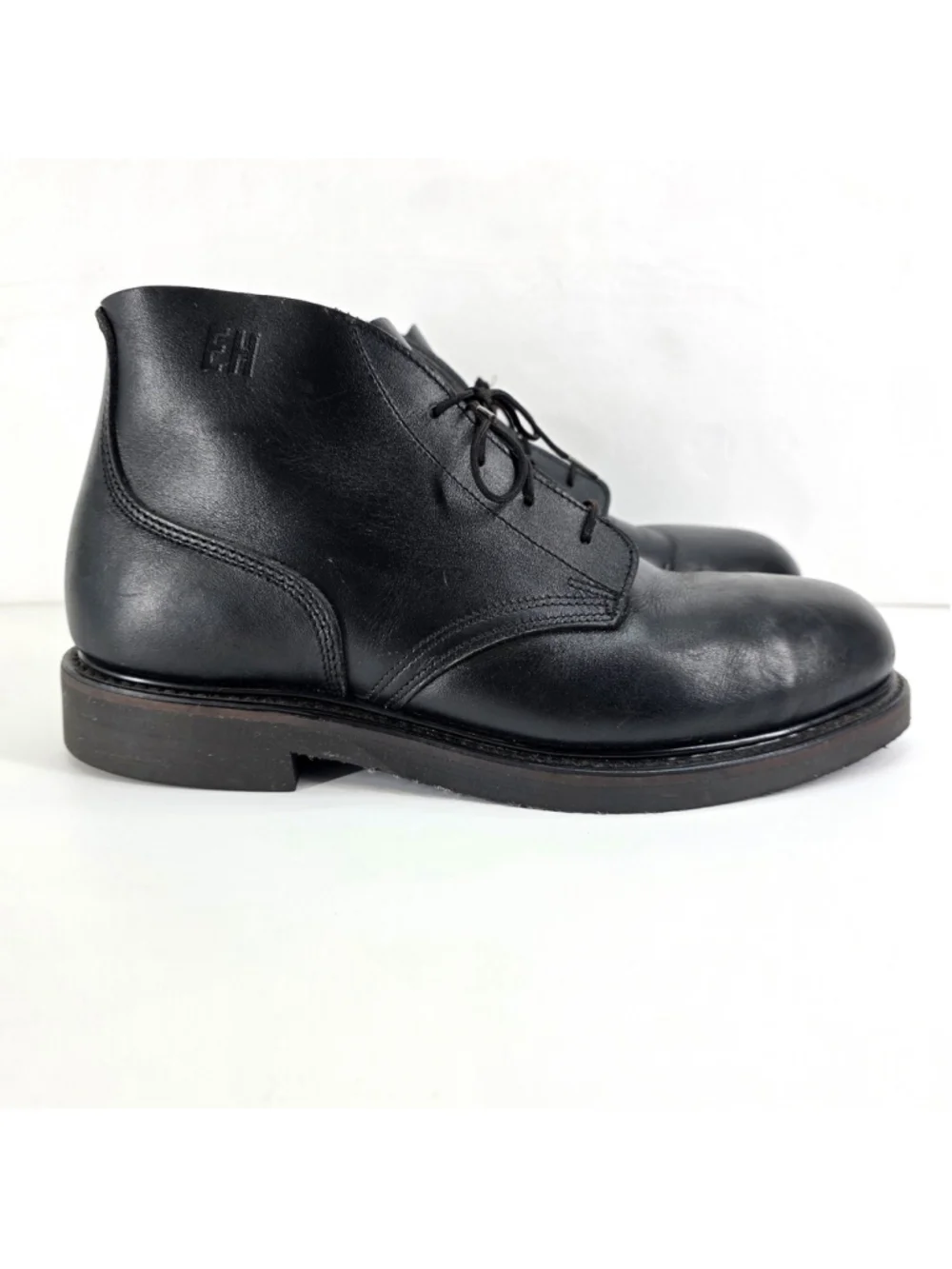 Vintage Military EH Steel Toe Boots Mens 8.5R Black Leather Biltrite USA